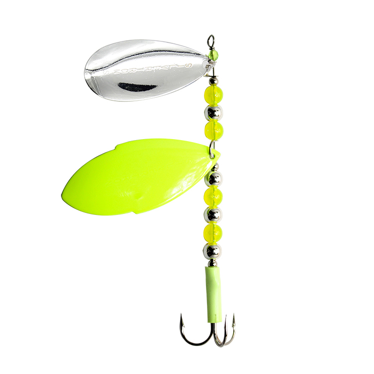 Small Silver/Large Chartreuse – Double Spinner